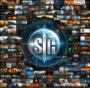 2007 science fiction movies. Futuristic cityscape with flying cars and robots.
